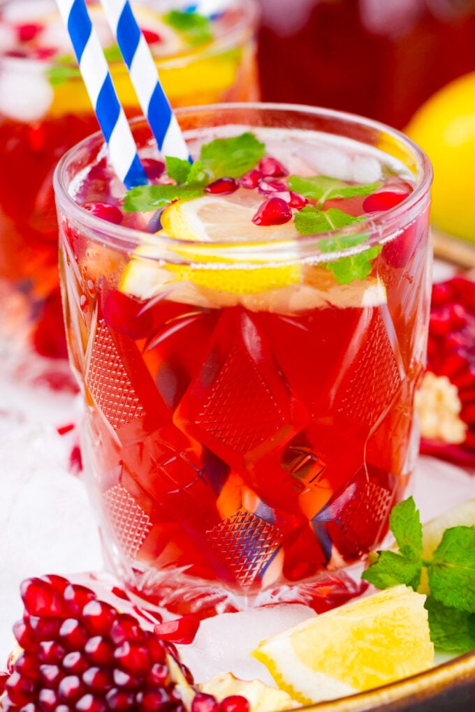 Thanksgiving cranberry mocktail.