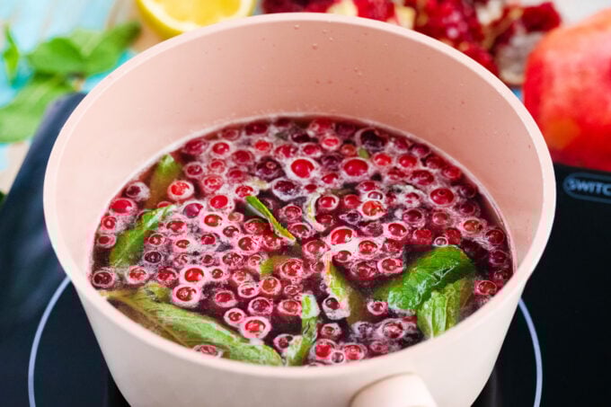 Cranberry and mont simple syrup.