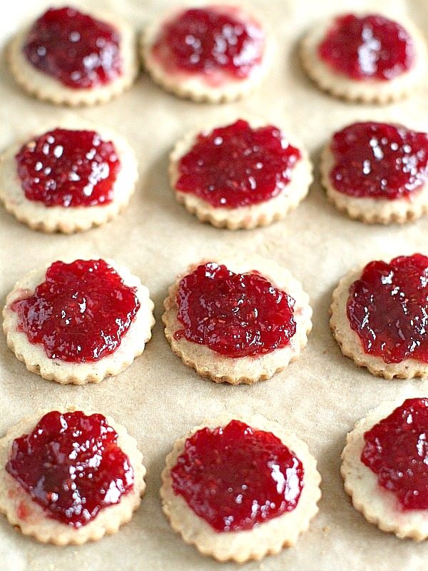 Walnut Raspberry Linzer Cookies