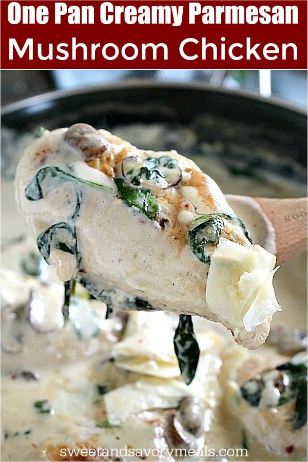 Creamy Parmesan Mushroom Chicken with Spinach