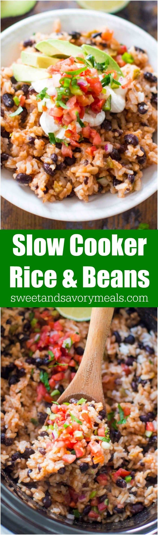 Slow cooker rice and beans photo. 