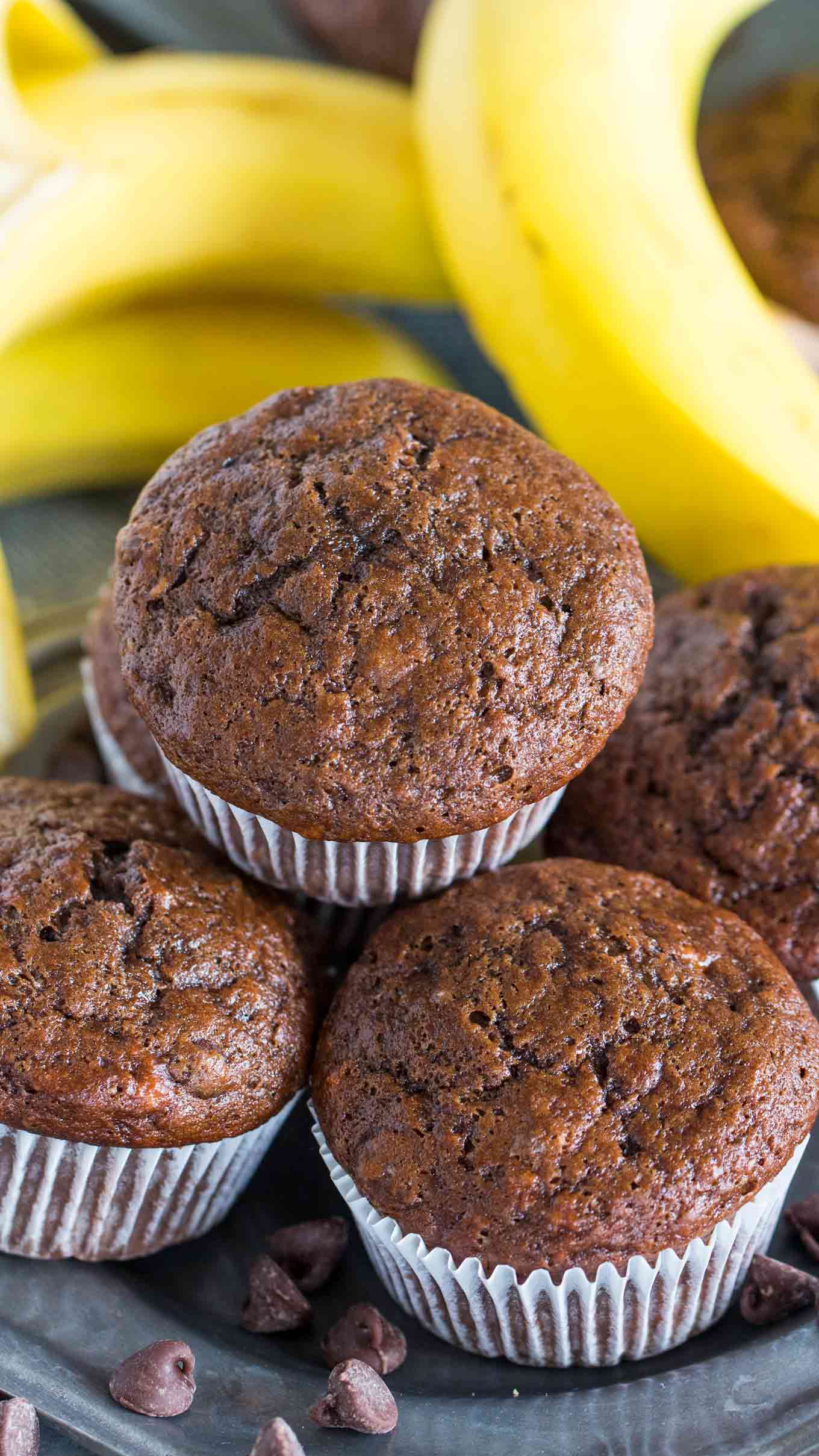 super moist vegan banana muffins with crumb topping