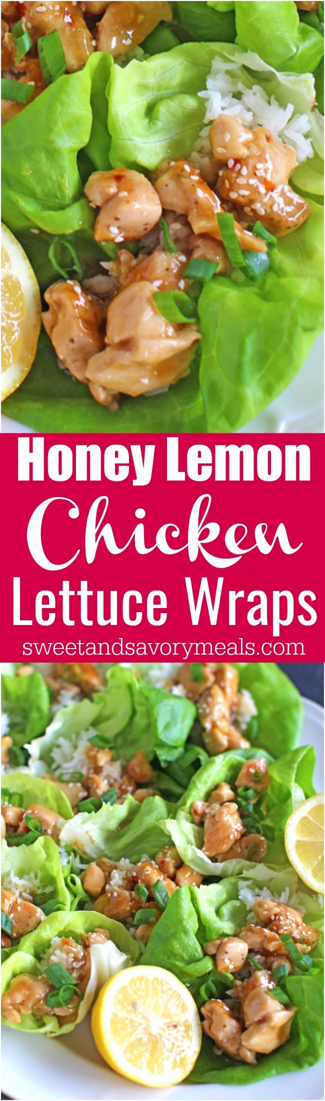 Honey Lemon Chicken Lettuce Wraps are such a great appetizer, snack or the perfect healthier dinner. Full of flavor and light, ready in 30 minutes.