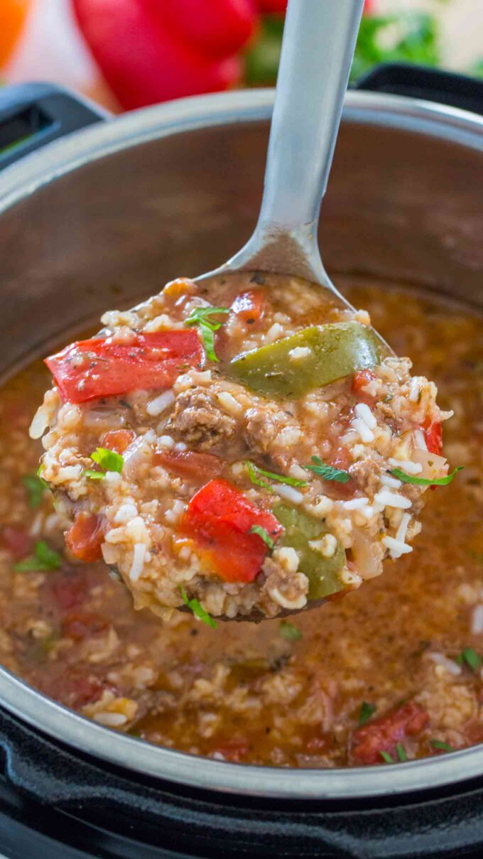 Instant Pot Stuffed Pepper Soup