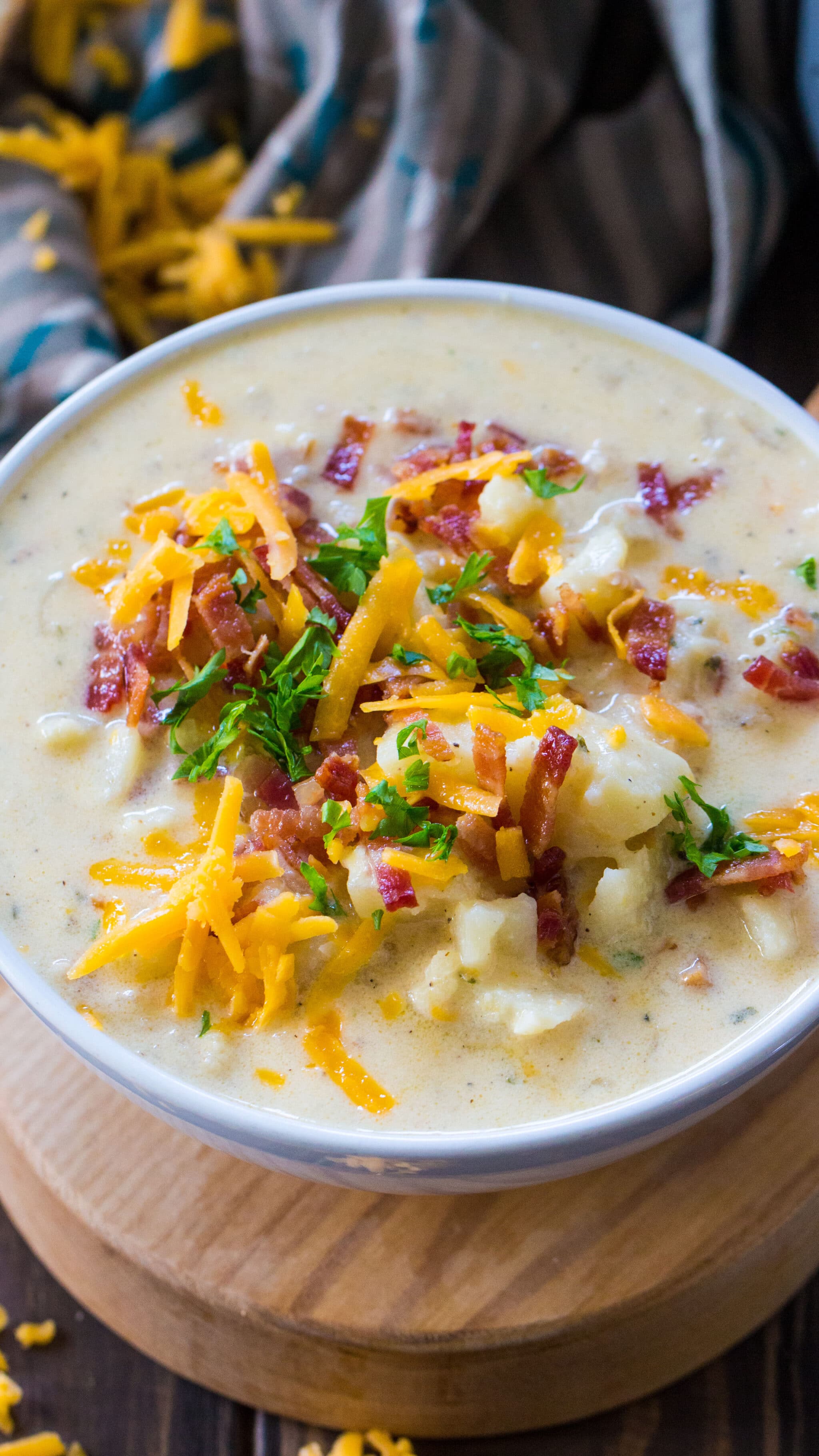 Slow Cooker Baked Potato Soup - Sweet and Savory Meals