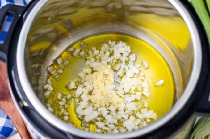 sautéing onion and garlic in the instant pot