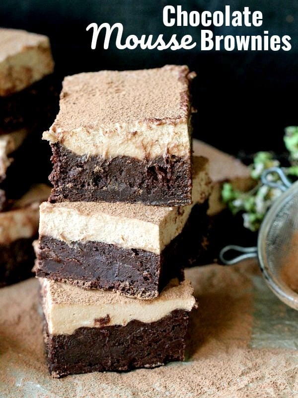 Image of chocolate mousse brownies.