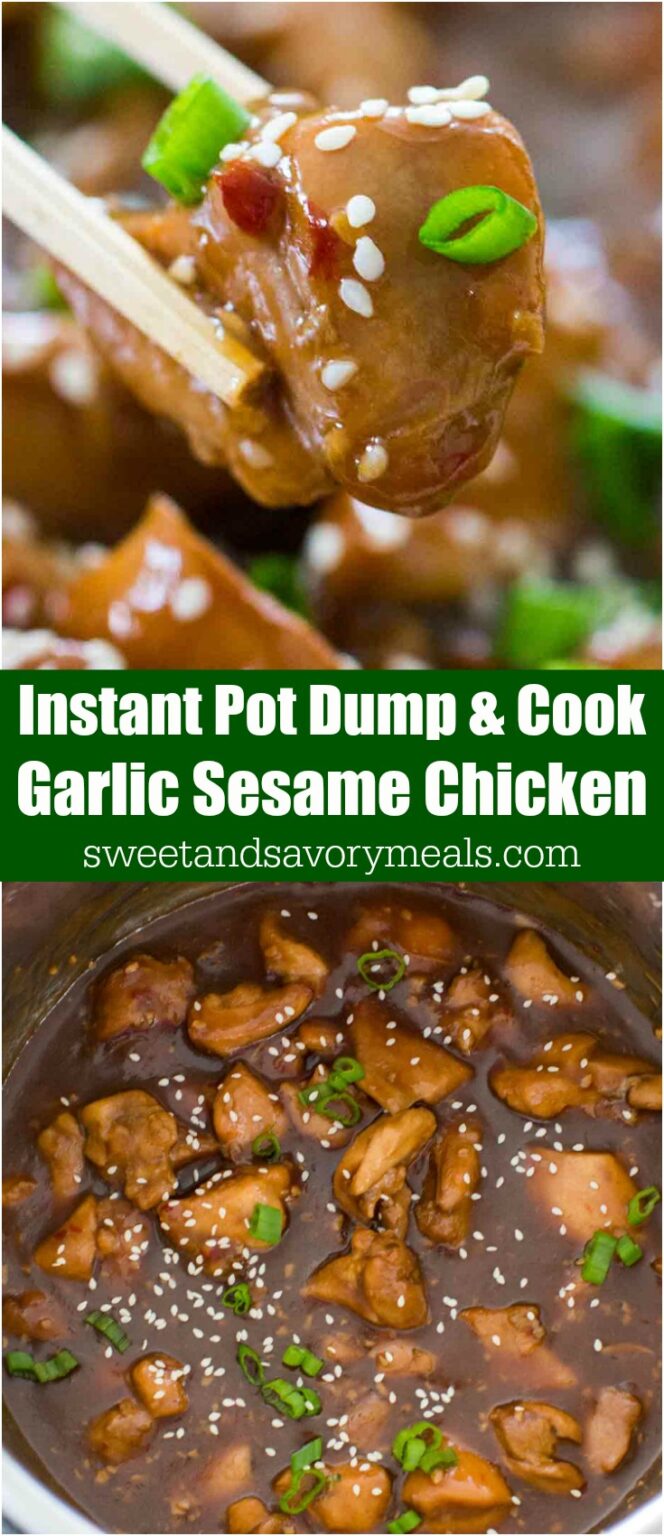 Instant Pot Garlic Sesame Chicken Recipe [video] Sandsm