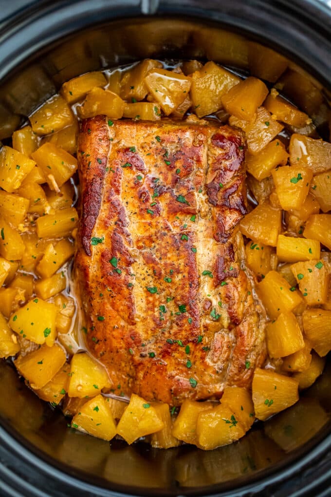 Slow Cooker Pork Loin Pineapple Recipe VIDEO S SM