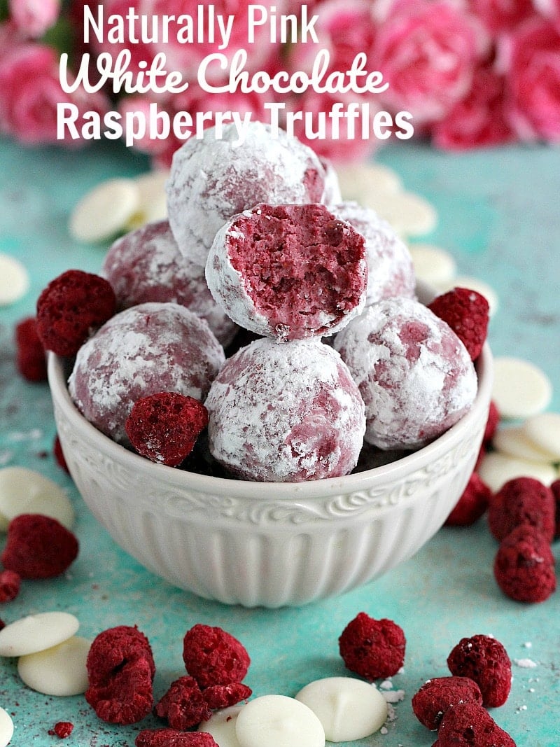 White Chocolate Raspberry Ganache Truffles Raspberry 