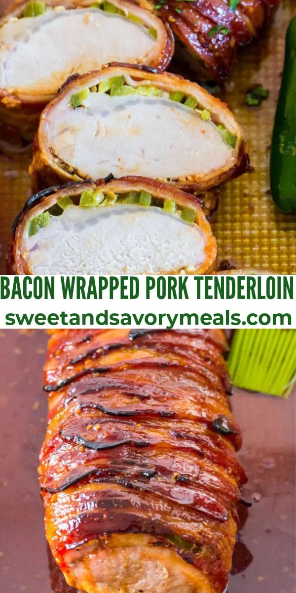 easy bacon wrapped pork tenderloin pin
