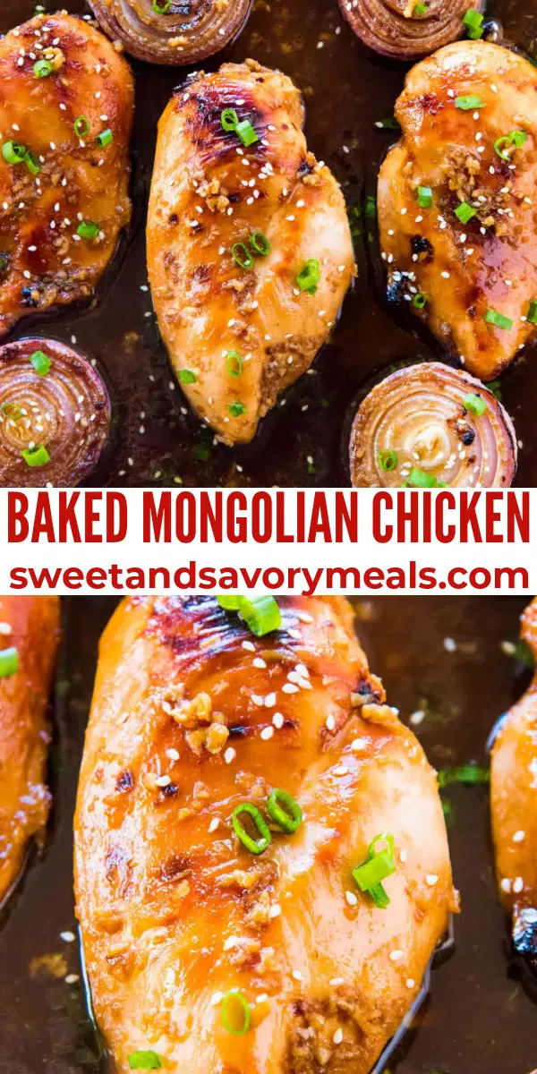 easy baked mongolian chicken pin
