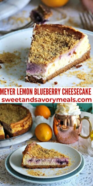 Meyer Lemon Blueberry Cheesecake Recipe - Sweet and Savory Meals
