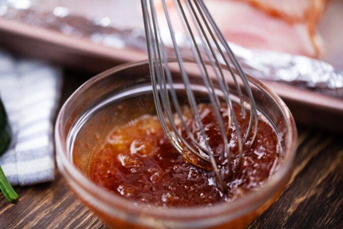 Brown sugar honey glaze.