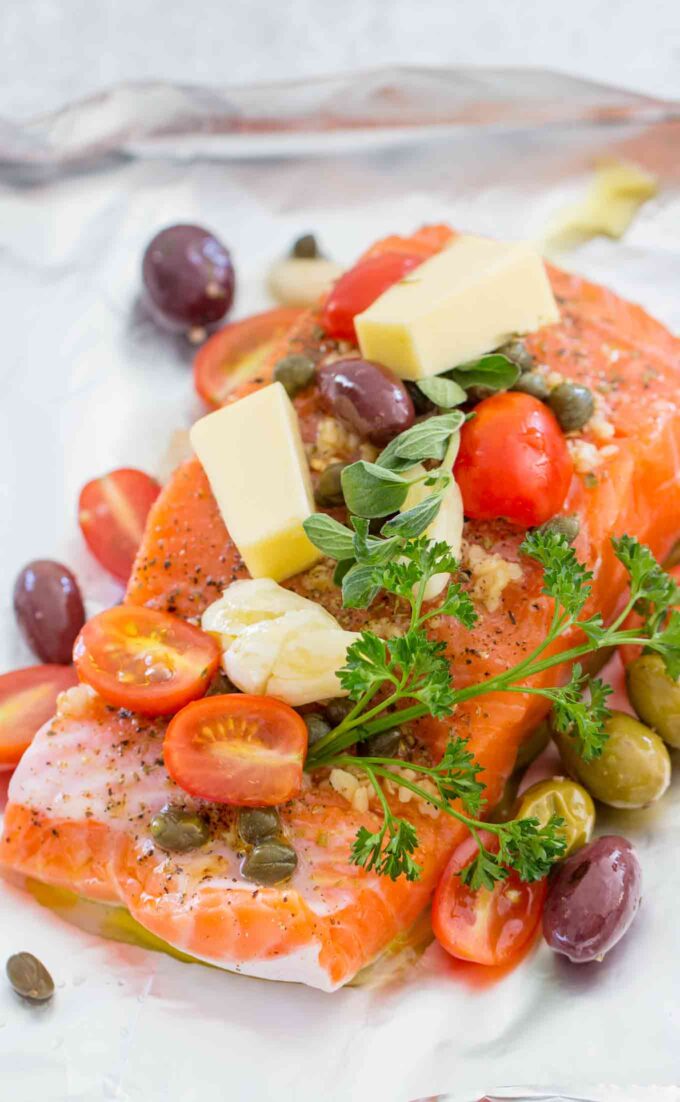 Mediterranean Salmon Foil Packets