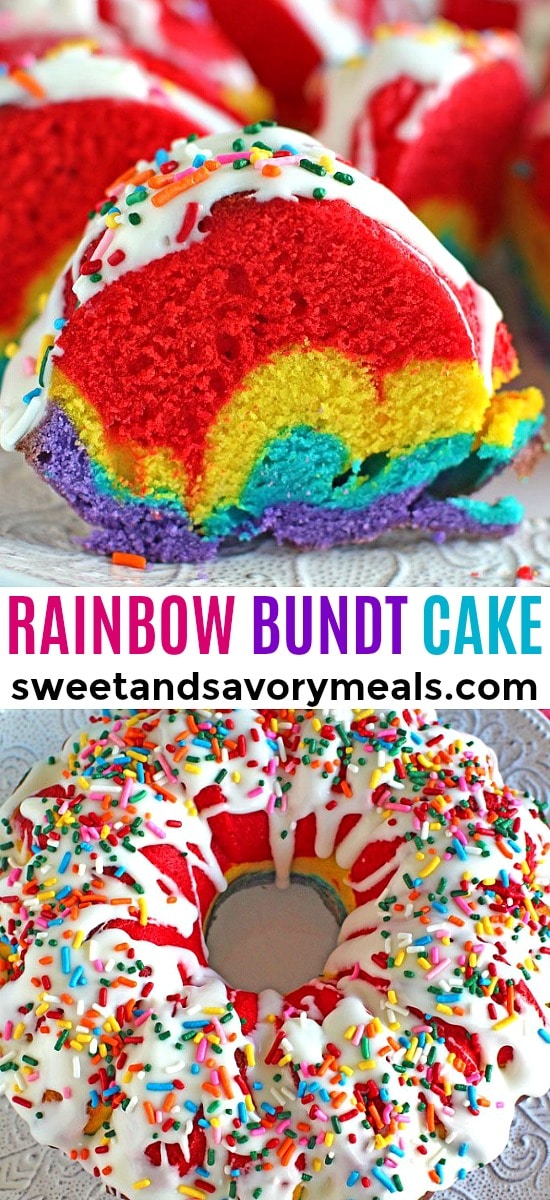 Easy Rainbow Bundt Cake