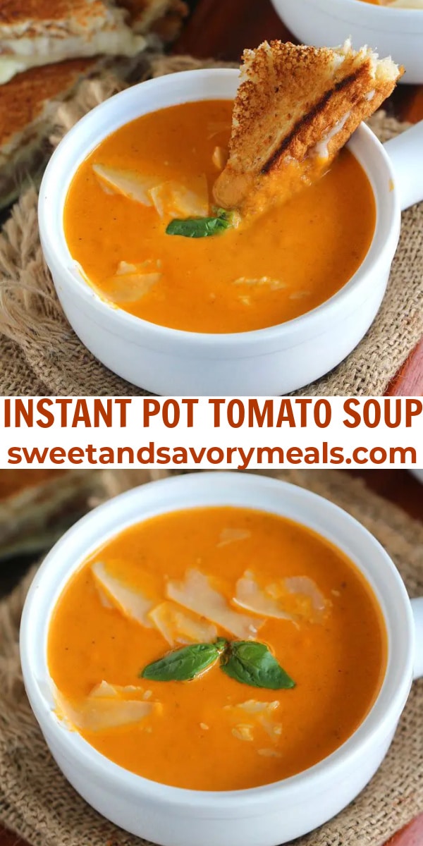 easy instant pot tomato soup pin