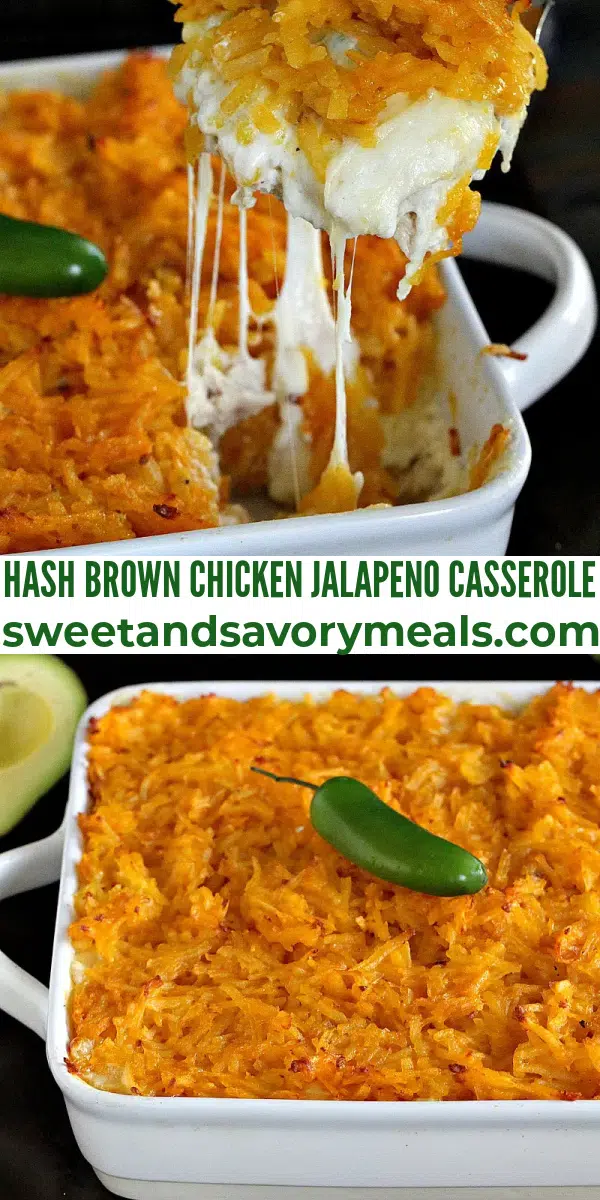 easy hash brown chicken casserole pin