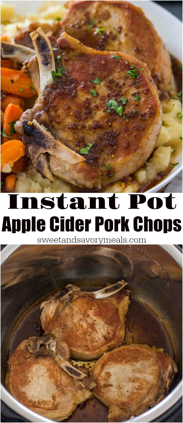 Instant Pot Apple Cider Pork Chops Sweet and Savory Meals