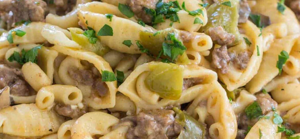 Instant Pot Philly Cheesesteak Pasta has all the delicious flavors and textures of a juicy Philly cheesesteak in this easy and cheesy pasta dish ready in about 30 minutes.