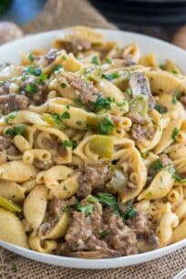 Instant Pot Philly Cheesesteak Pasta has all the delicious flavors and textures of a juicy Philly cheesesteak in this easy and cheesy pasta dish ready in about 30 minutes.