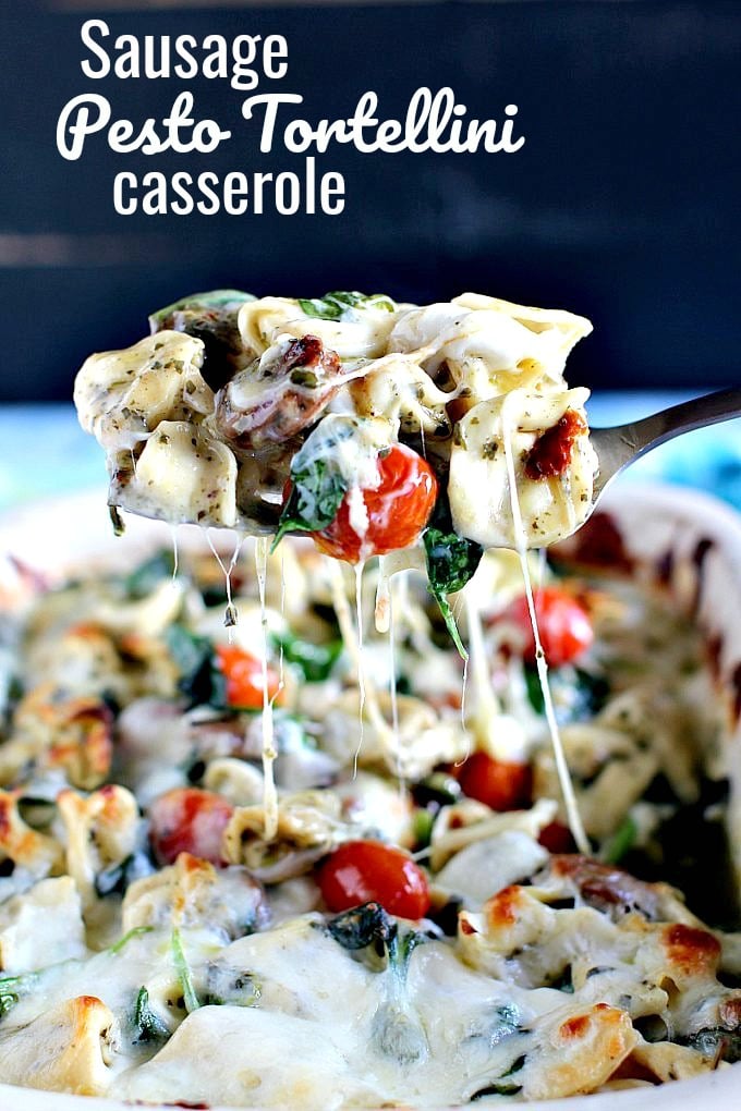 Sausage Pesto Tortellini Casserole Recipe