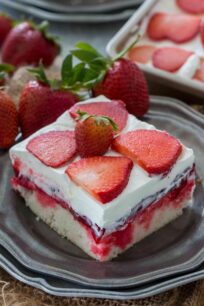 Best Strawberry Poke Cake