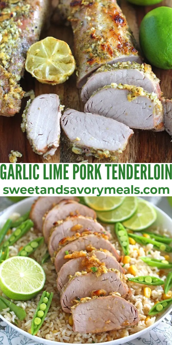 easy garlic lime pork tenderloin pin