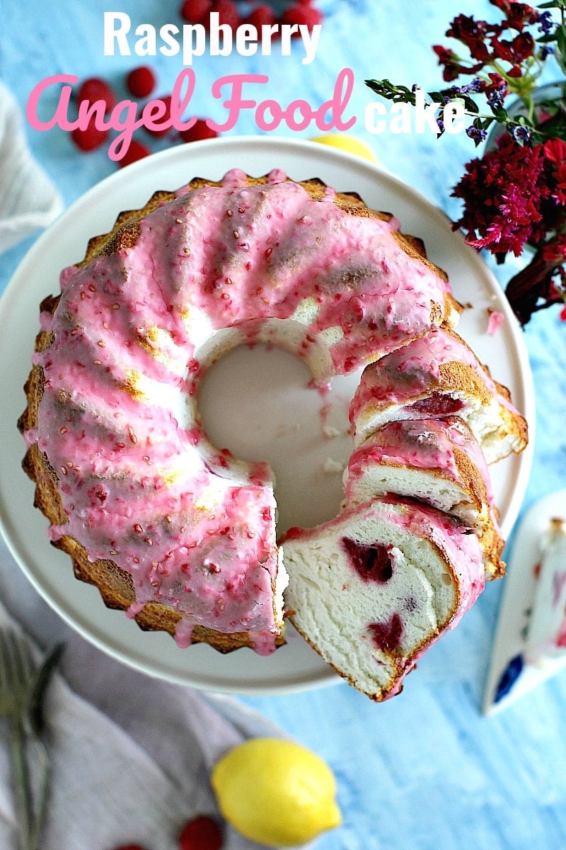 Raspberry Angel Food Cake [VIDEO] - Sweet and Savory Meals