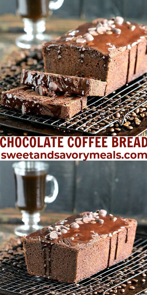 easy chocolate coffee bread pin