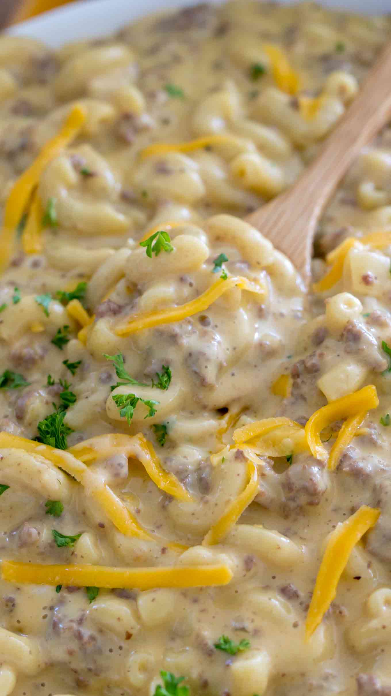 cheeseburger macaroni with velveeta