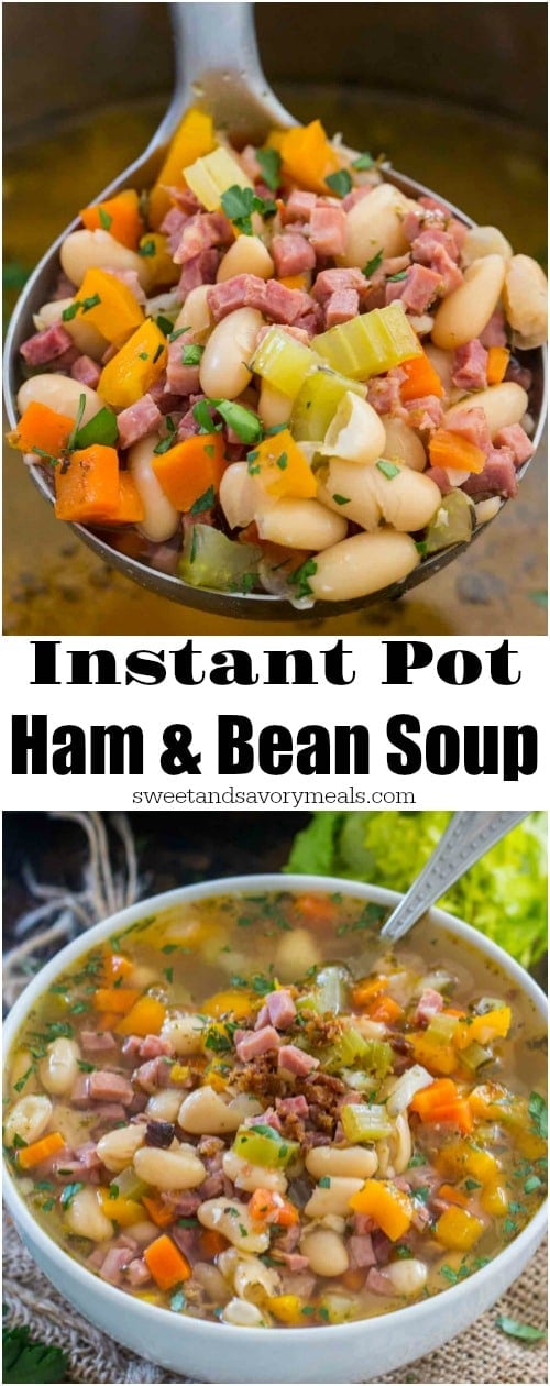 Instant Pot Ham and Bean Soup [VIDEO] - Sweet and Savory Meals