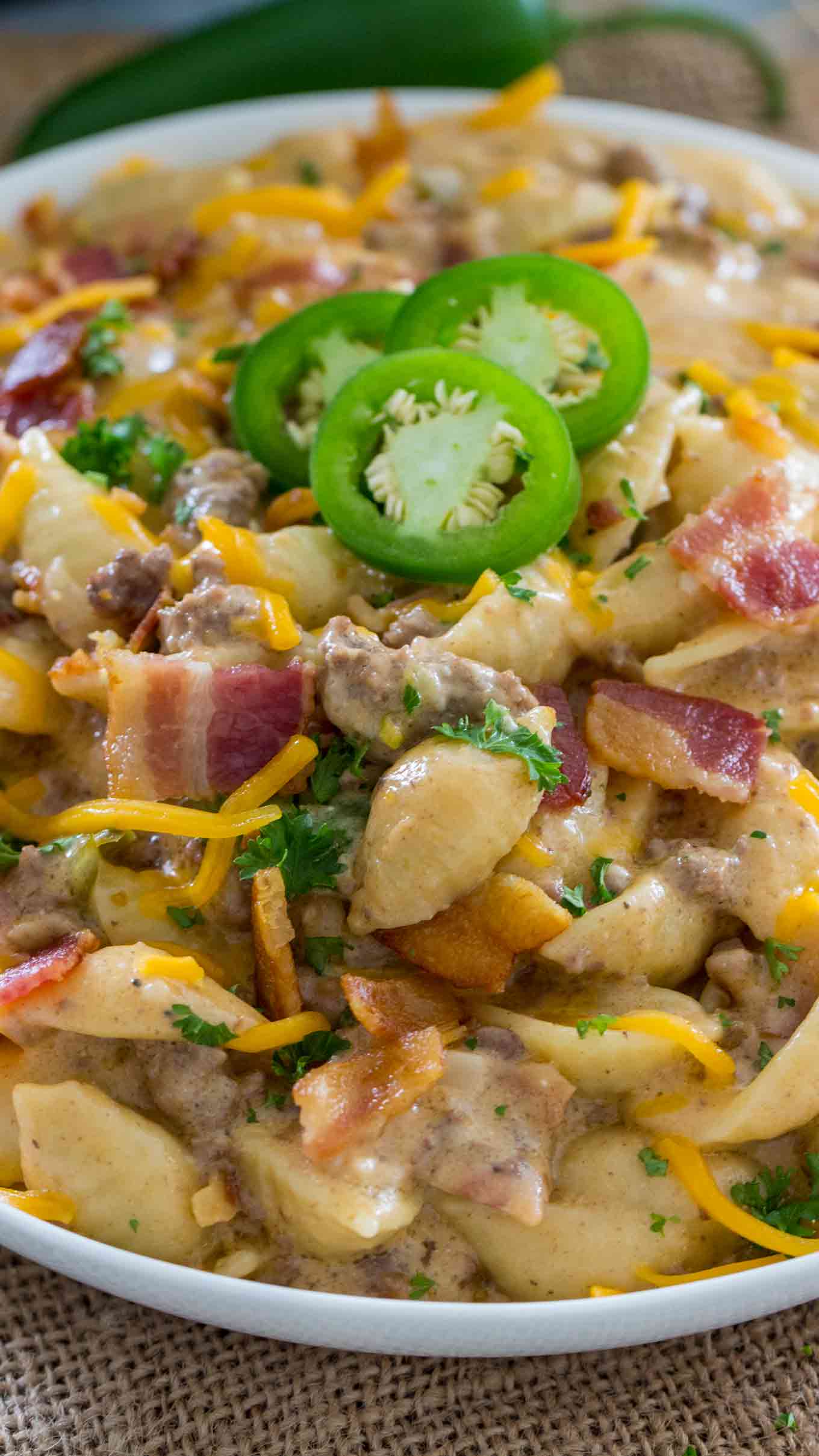 Instant Pot Jalapeño Popper Pasta with Bacon