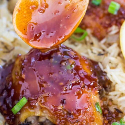 One Pan Honey Garlic Chicken And Rice Video Sweet And Savory Meals
