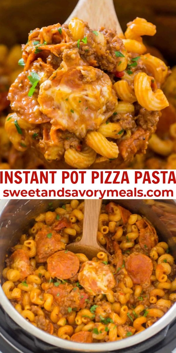 easy instant pot pizza pasta pin