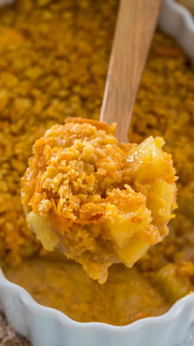 sweet potato casserole with ritz cracker topping