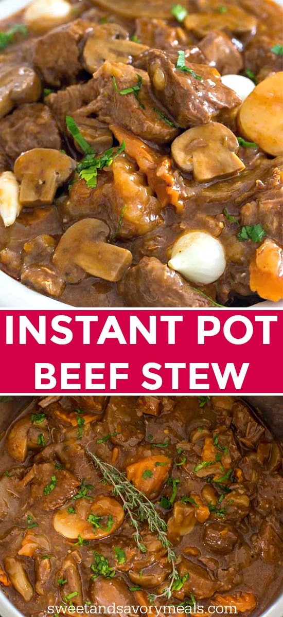 Instant pot beef stew picture for pinterest.