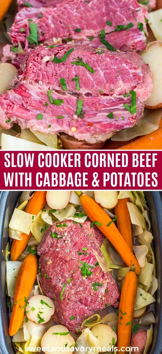 picture of slow cooker corned beef with cabbage for pinterest