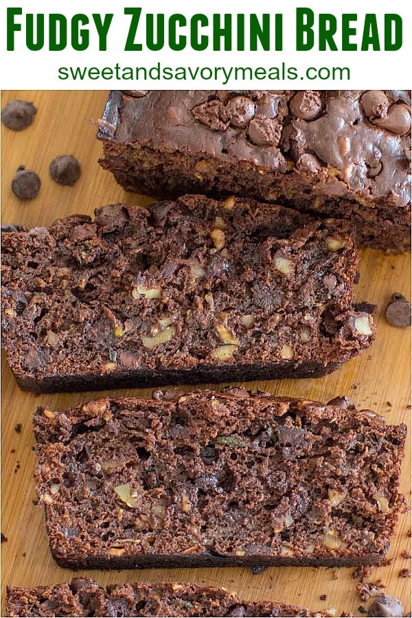 The best Chocolate Zucchini Bread that is moist, tender and very fudgy. You can't taste the zucchini, but they make the texture of this bread irresistable. Chocolate Zucchini Bread Recipe