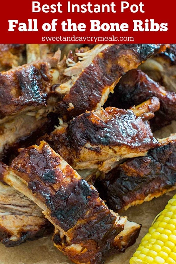 image of juicy instant pot barbecue ribs for pinterest