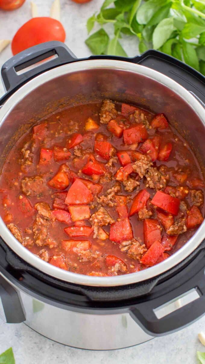 Instant pot spaghetti sauce