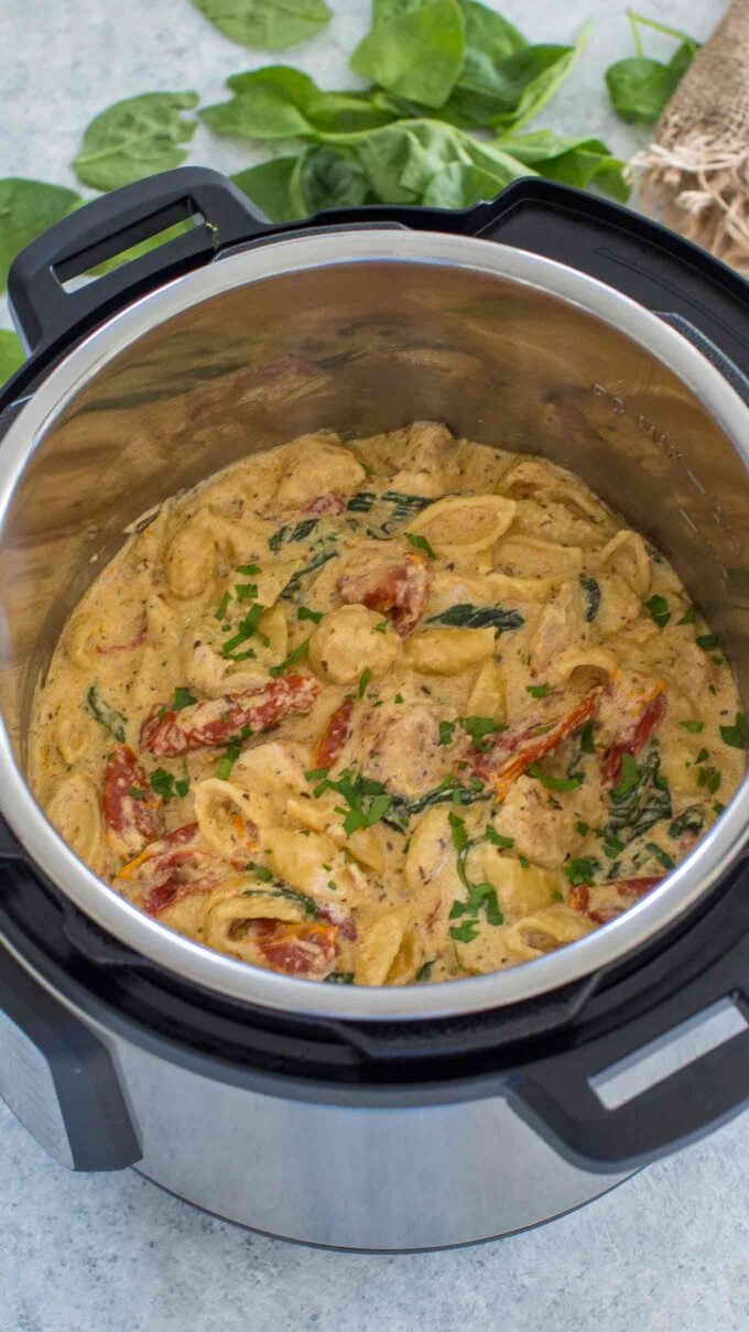 instant pot tuscan chicken pasta