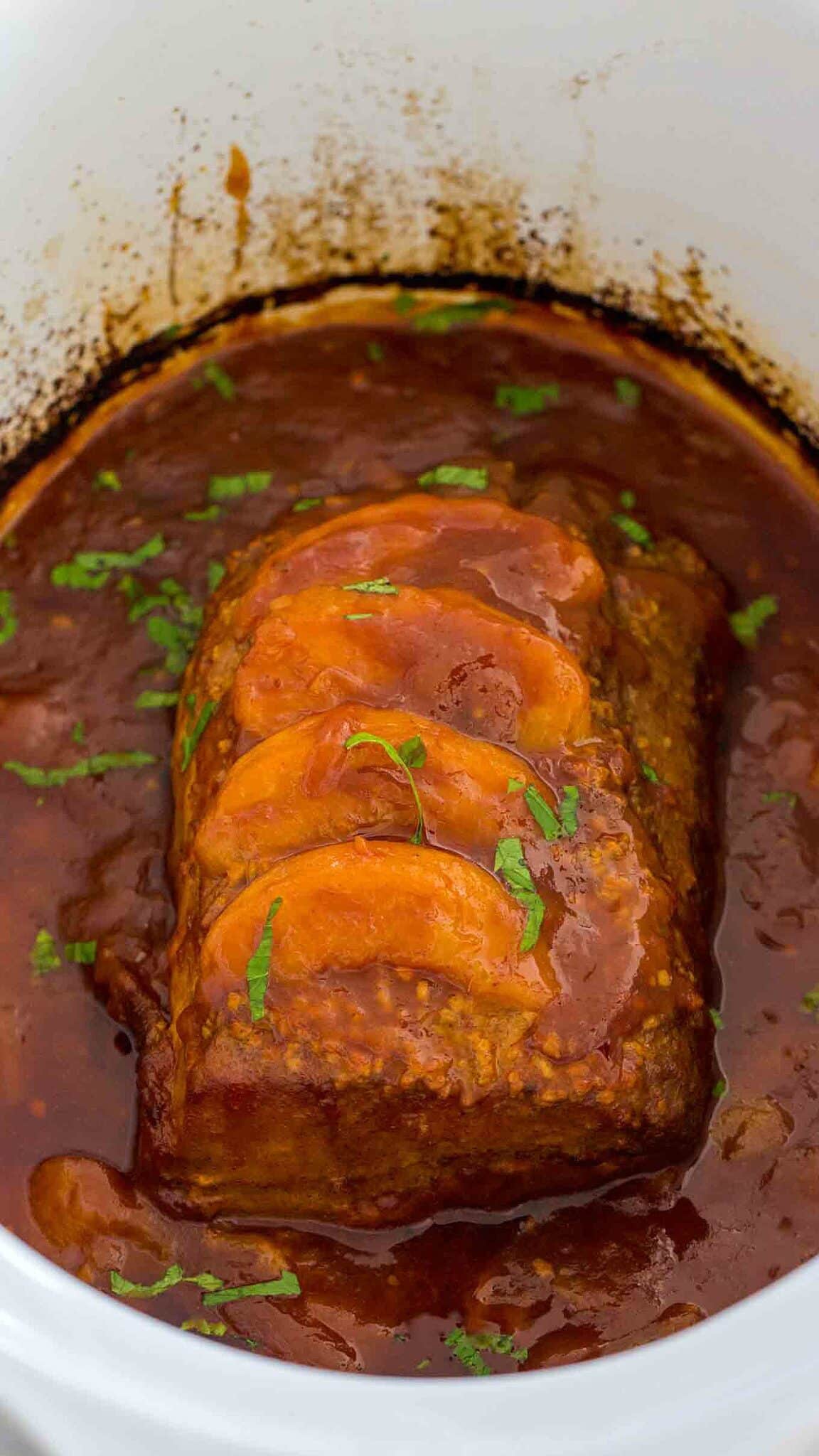 Slow Cooker Peach Pork Loin