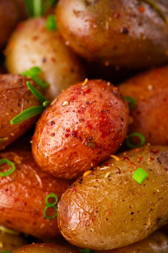 Crispy instant pot roasted potatoes.