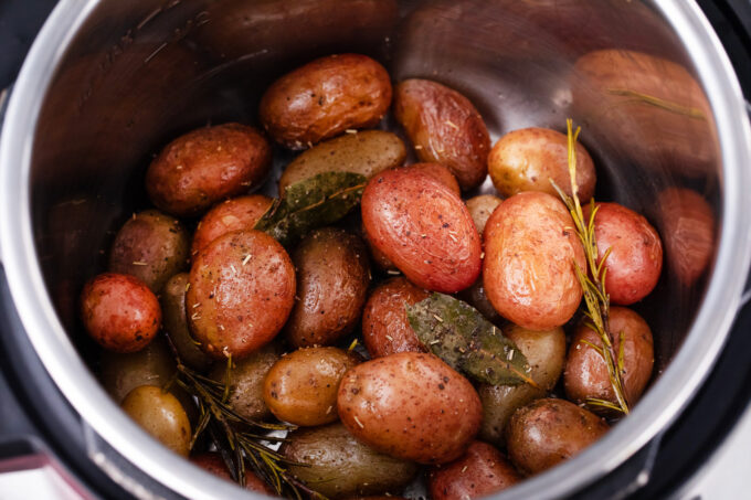 Homemade instant pot roasted potatoes.