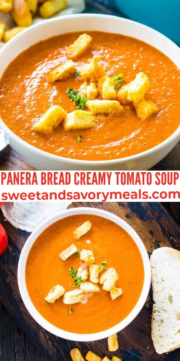 easy panera bread creamy tomato soup pin