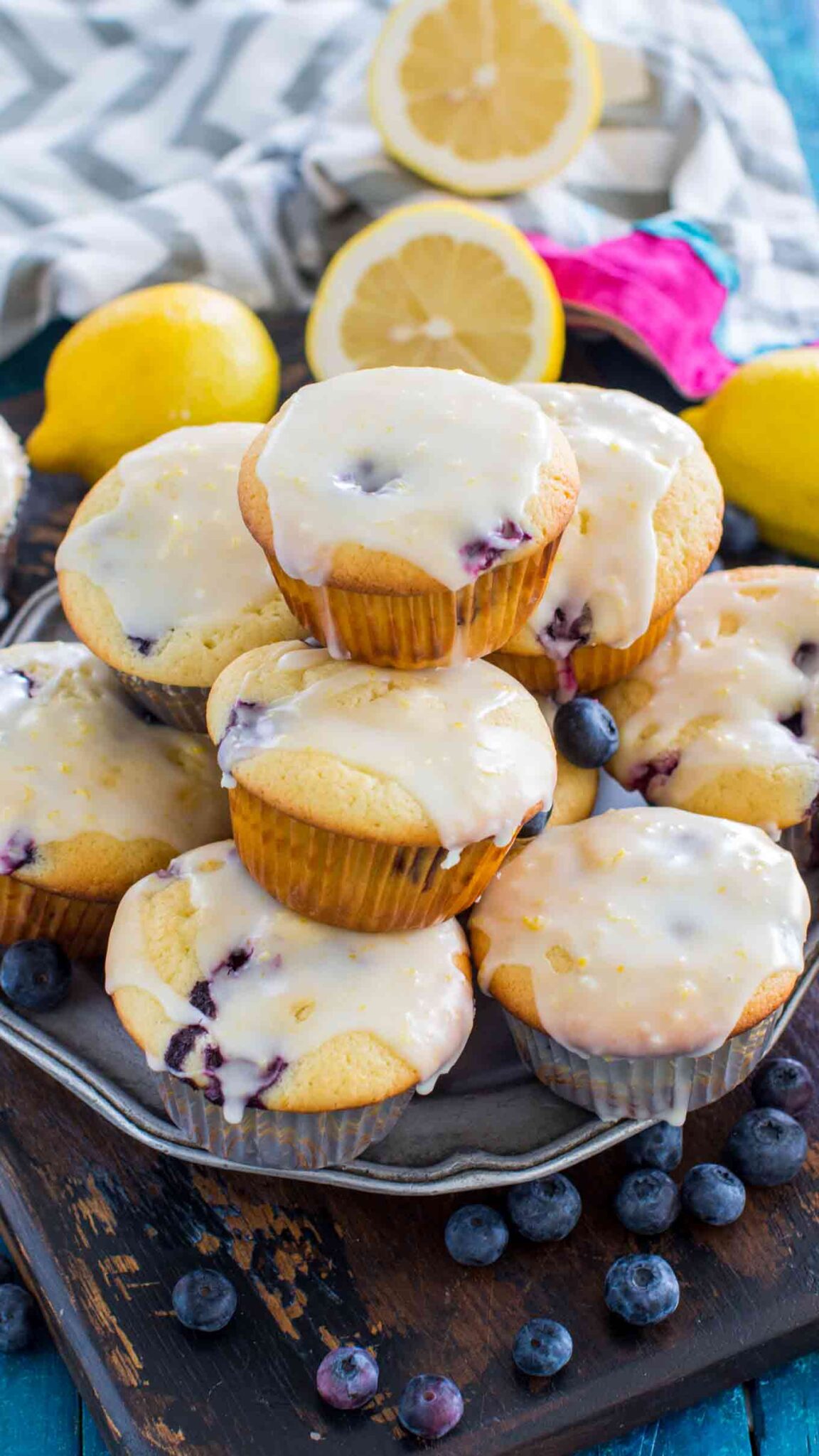 Blueberry Lemon Muffins with Lemon Glaze [Video] - Sweet and Savory Meals