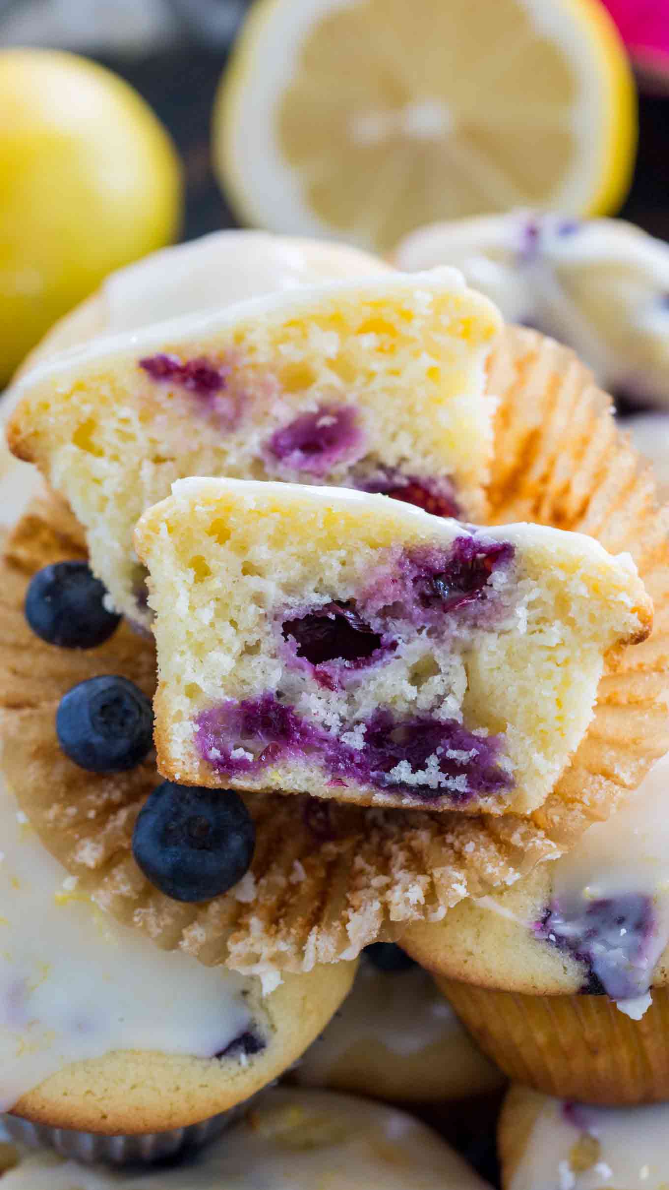Quick and Easy Lemon Desserts - Best Blueberry Lemon Muffins Recipe