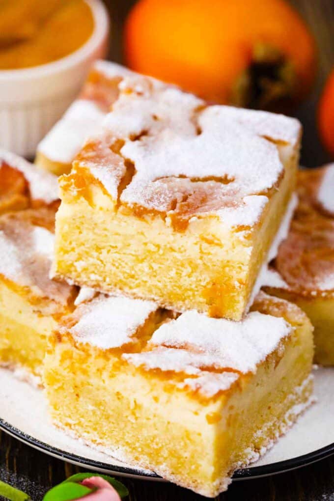 persimmon cheesecake pound cake bars