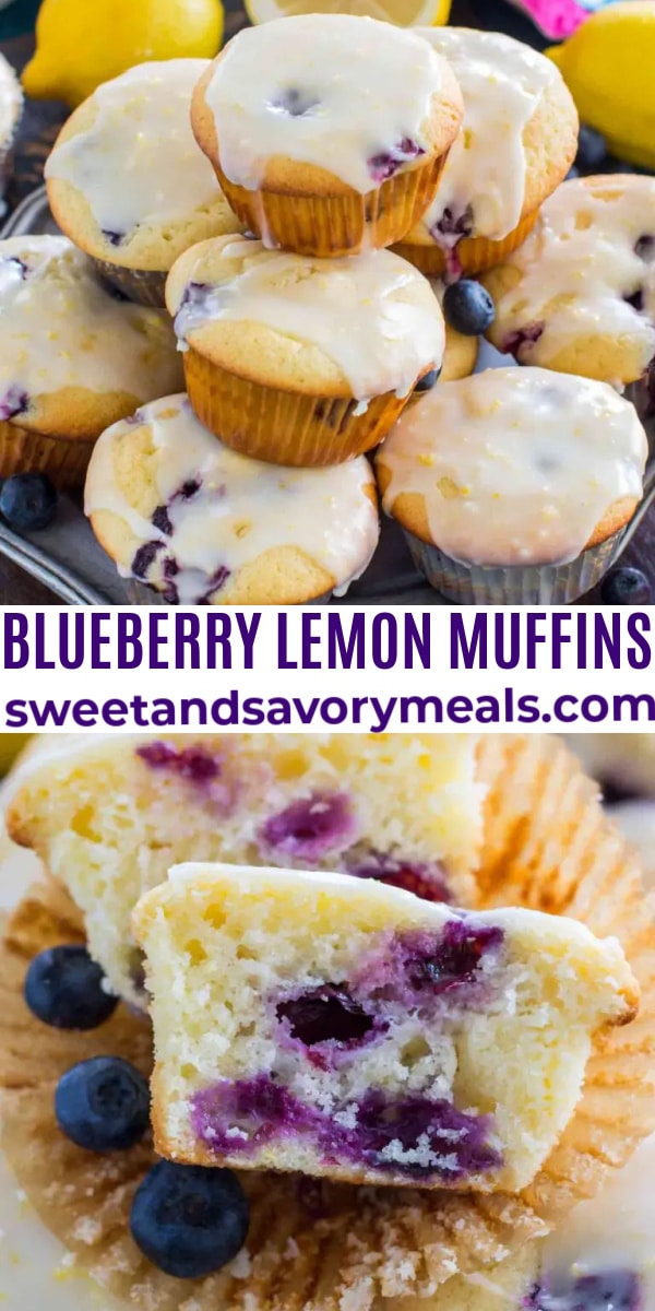 easy blueberry lemon muffins pin